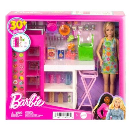 Barbie le magasin de la trousse + la poupée HJV38