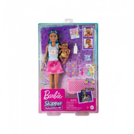 Barbie Skipper lalka z bobaskiem HJY34