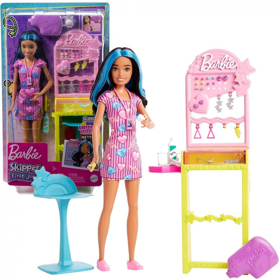 Barbie Skipper lalka zestaw HKD78 - 194735101818