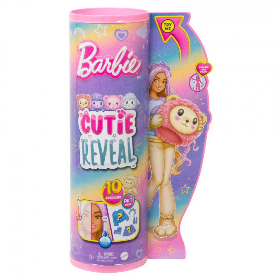 Barbie Cutie Reveal lalka Lew HKR06 - 194735106905