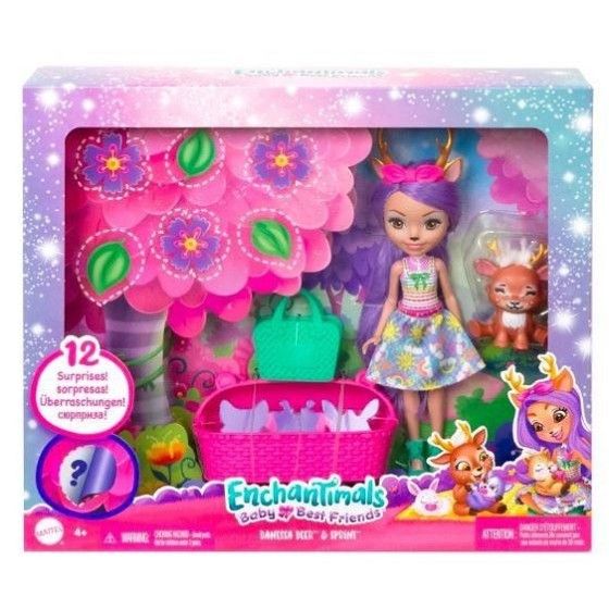 Enchantimals BabyBestFriends lalka z przyjac.mix HLK84