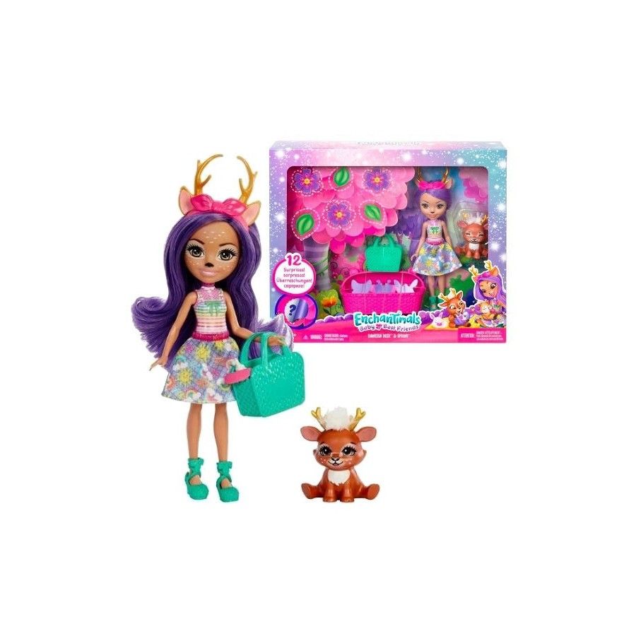 Enchantimals BabyBestFriends une poupée avec un ami.mix HLK84