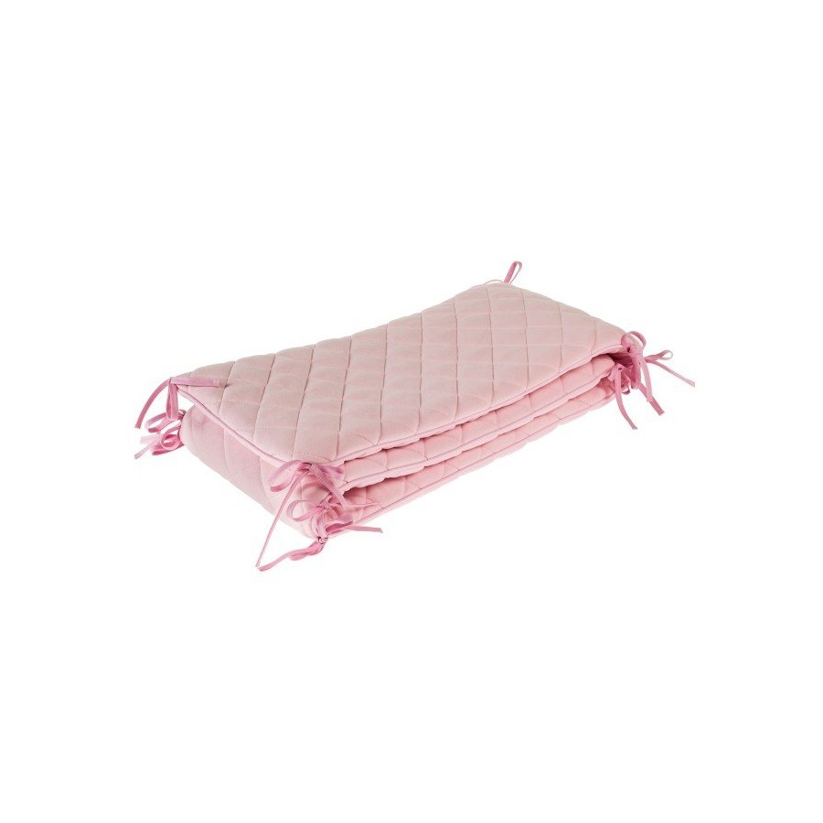 Samiboo - quilted pad Pink Diamonds crib 120x60 cm (180cm)
