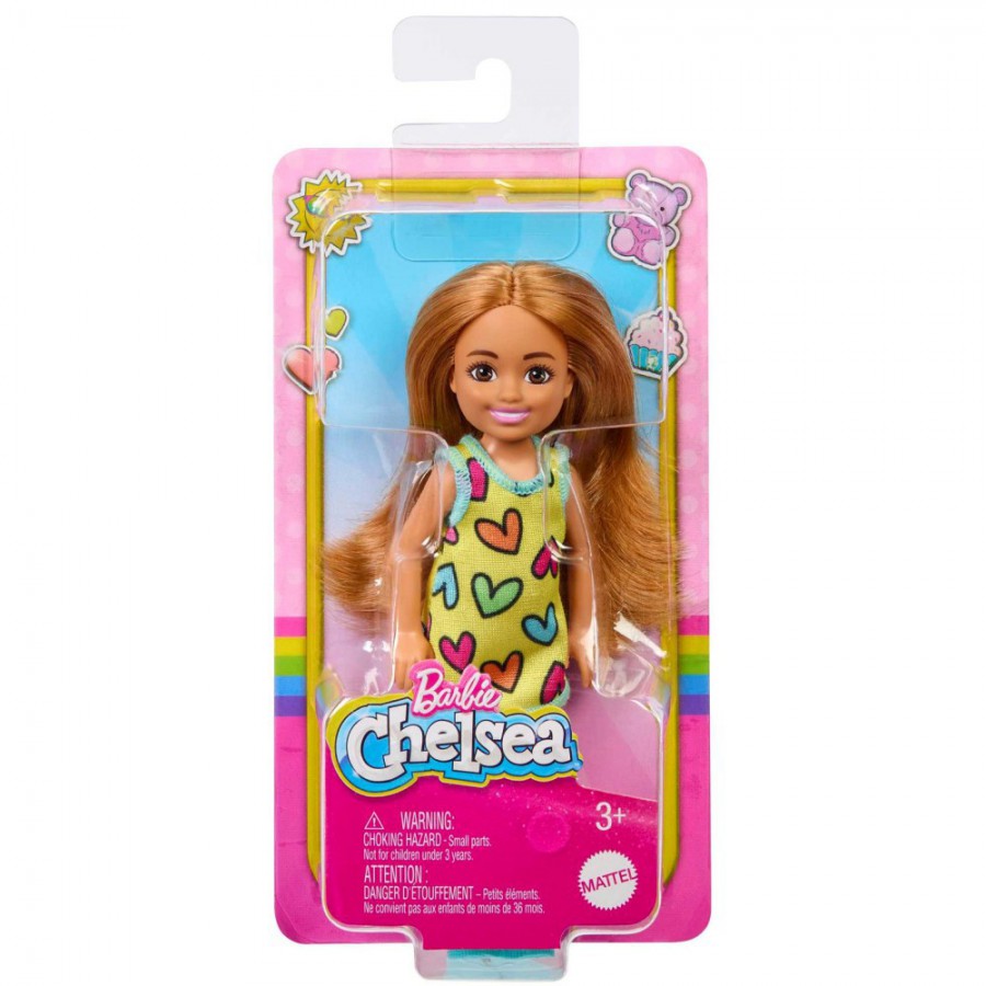 Barbie Chelsea sukienka w serca HNY57 - 194735153398