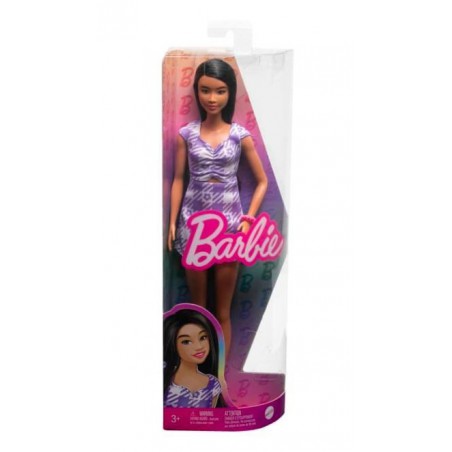 Barbie lalka Fashionistas sukienka fiolet HPF75