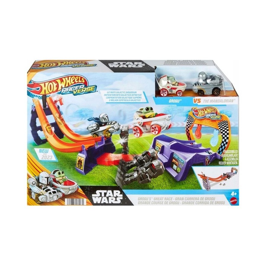 Hot Wheels STAR WARS wyścig Grogu+2 autka HPL32 - 194735162031