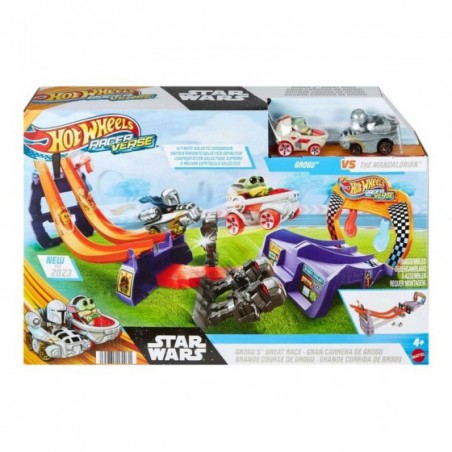 Hot Wheels STAR WARS wyścig Grogu+2 autka HPL32