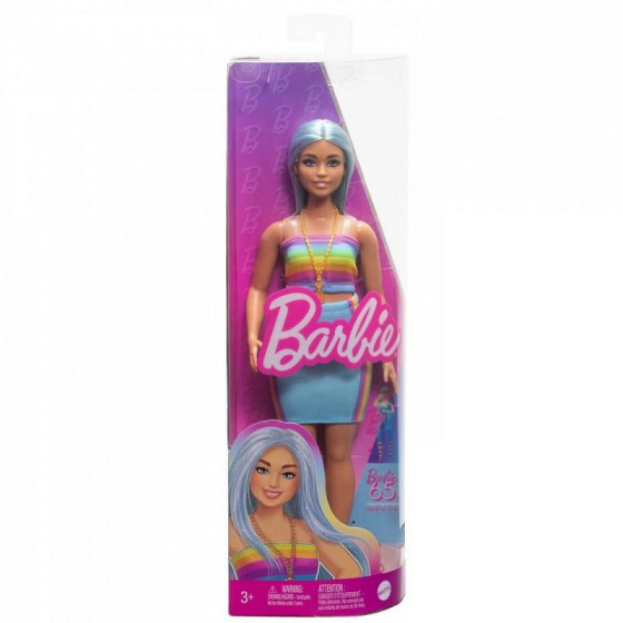 Barbie lalka Fashionistas niebieskie włosy HRH16