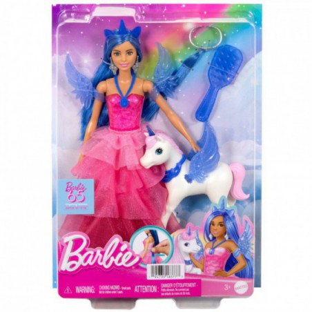 Barbie Sapphire Skrzydlaty jednoroż+lalka HRR16