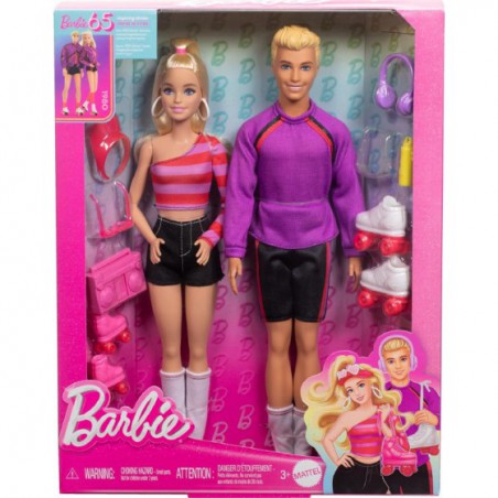 Barbie lalka Fashionistas+Ken na wrotkach HXK90