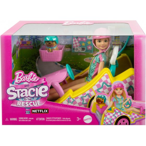 Barbie lalka Stacie + go-kart HRM08