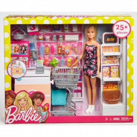 Barbie supermarket zestaw z lalką FRP01