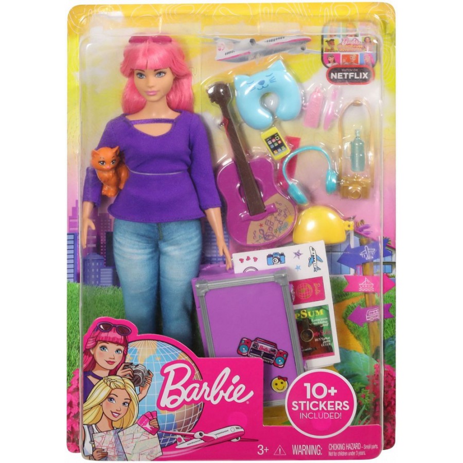 Barbie Daisy z kotkiem w podróży FWV26 - 887961683790