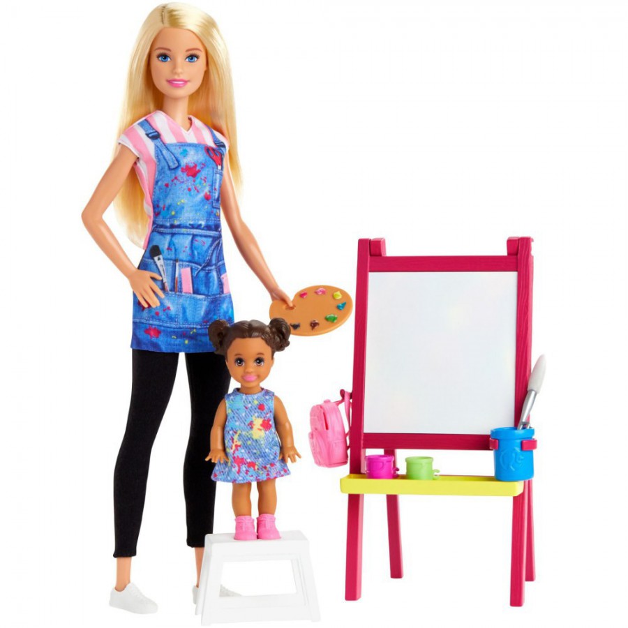 Barbie lalka kariera zestaw - Malarka GJM29 - 887961813876