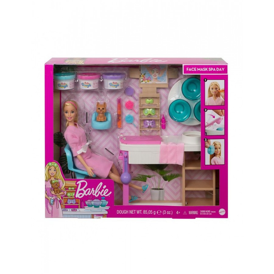 Barbie salon SPA maseczka na twarz zestaw GJR84 - 887961816495