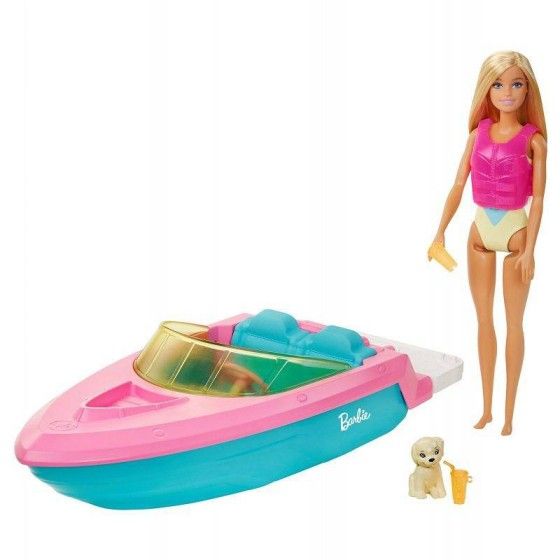 Barbie Állítsa be a baba + motorcsónak grg30 - 887961903560