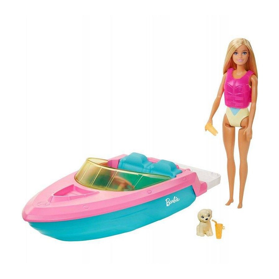 Barbie ein Puppensatz + Motorrad GRG30