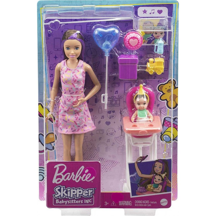 Barbie Skipper zestaw mini urodziny GRP40 - 887961909623