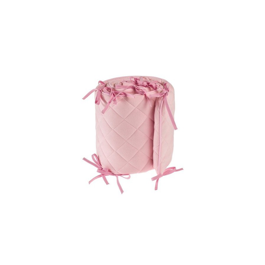 Samiboo - Pikowany ochraniacz Romby różowy na całe łóżeczko