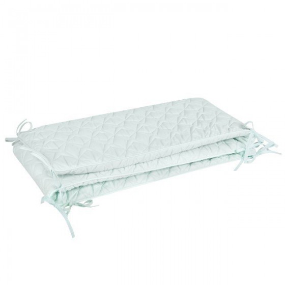 Samiboo - Quilted Super Star mint protector for bed 140x70 cm (210cm)