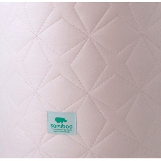 Samiboo - Quilted Super Star pink bumper for a bed 140x70 cm (210cm)