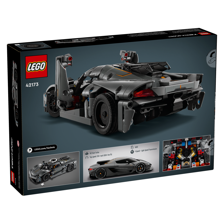 LEGO Technic 42173 Szary hipersamochod Koenigsegg -