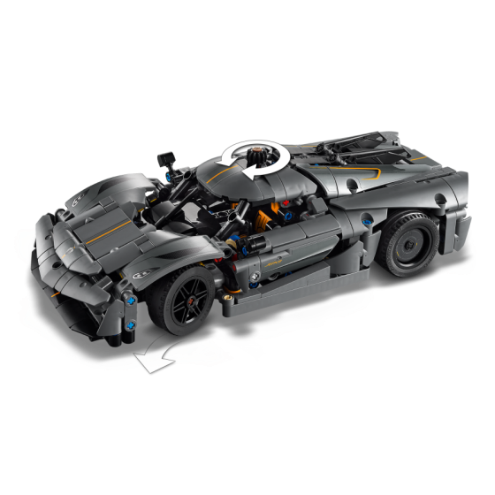 LEGO Technic 42173 Szary hipersamochod Koenigsegg -