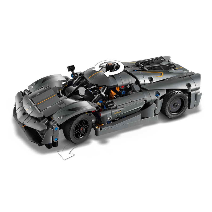 LEGO Technic 42173 Szary hipersamochod Koenigsegg -