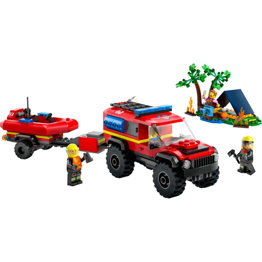 LEGO City 60412 Terenowywoz strazacki z lodzia r - 5702017582948