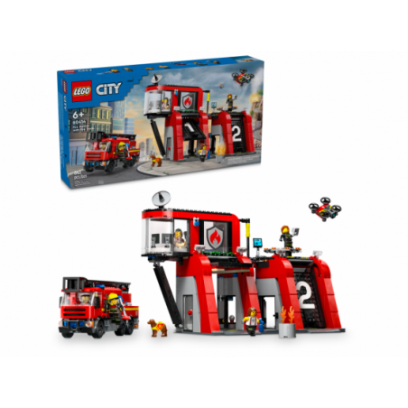 LEGO City 60414 Remiza strazacka z wozem strazac