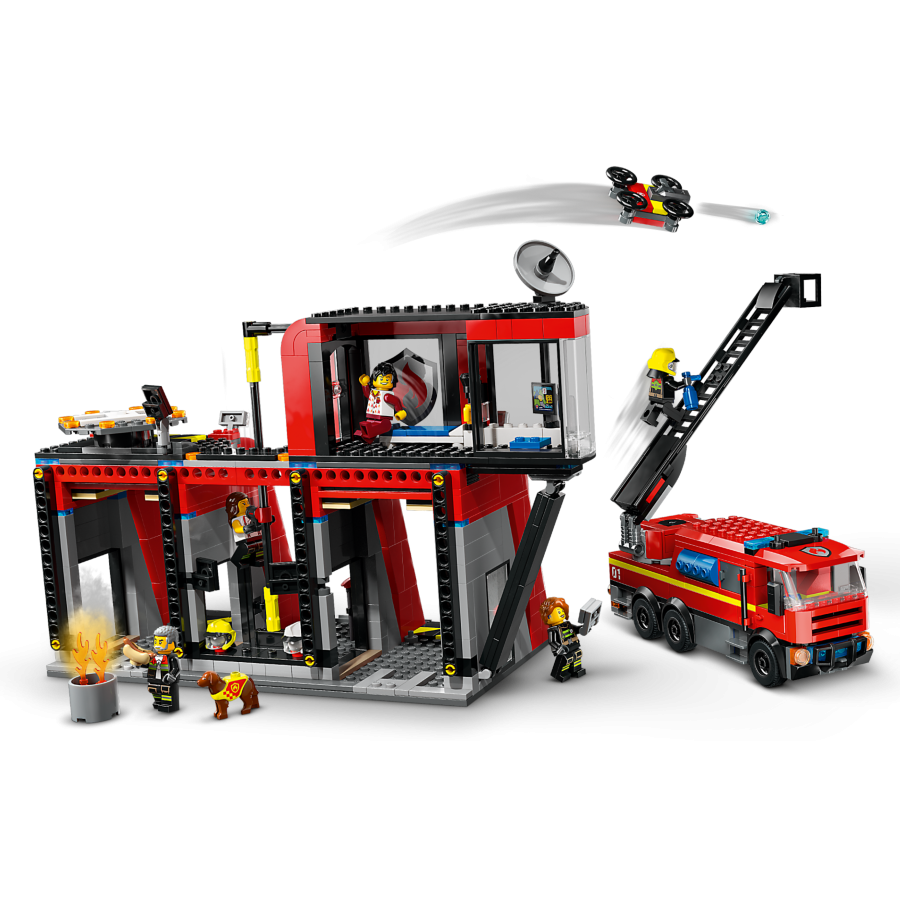 LEGO City 60414 Remiza strazacka z wozem strazac - 5702017582962