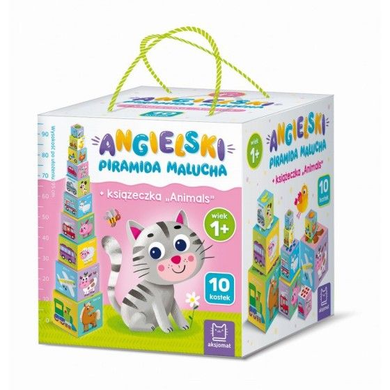 AKSJOMAT English. Toddler pyramid + "Animals" book, 1+