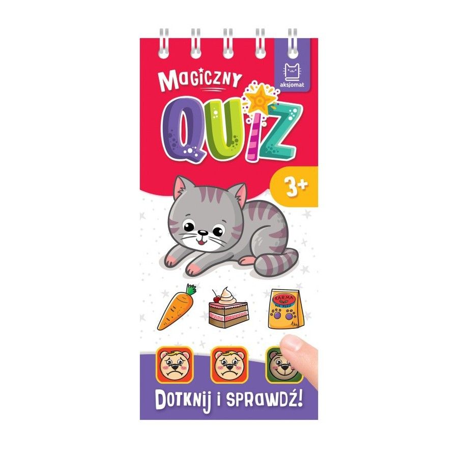 AKSJOMAT Magic quiz with a kitten. 