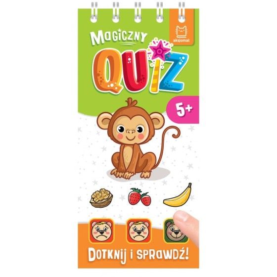 AKSJOMAT Магічна вікторина з мавпою. Торкніться і перевірте на 5 років