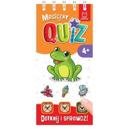 AKSJOMAT MAGICZNY QUIZ Z ŻABKĄ. DOTKNIJ I SPRAWDŹ, OD 4 LAT