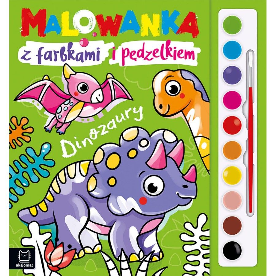 AKSJOMAT Coloring book with paints and brush. 