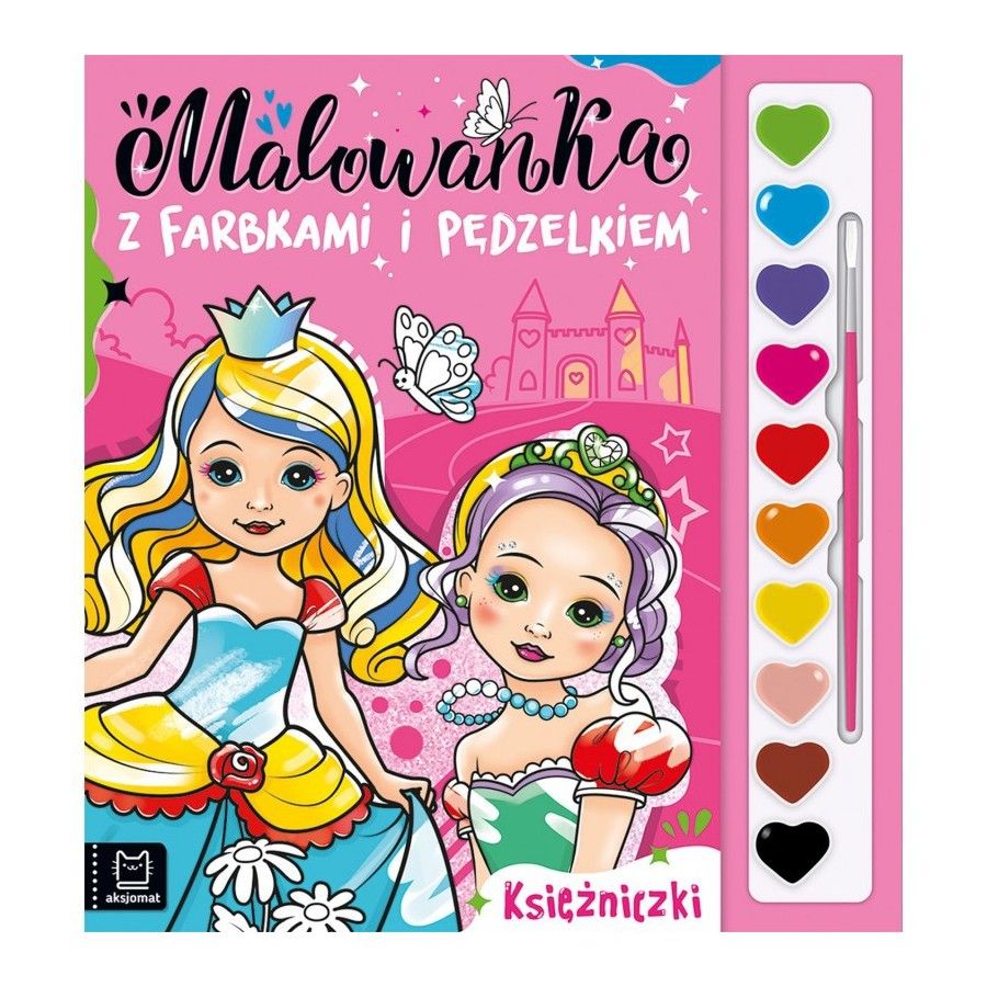 AXIOMAT-MALBUCH MIT FARBEN UND PINSEL.PRINZESSINNEN