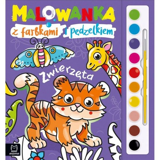 AKSJOMAT Színező könyv festékekkel és kefével. 