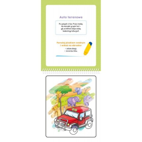 AKSJOMAT Coloring book with a water back. 