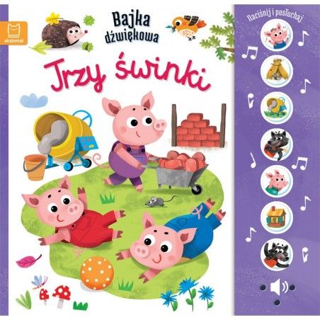 AKSJOMAT Press and listen! Sound tale. Three pigs