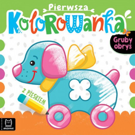 AKSJOMAT PIERWSZA KOLOROWANKA Z RAKIETĄ. GRUBY OBRYS