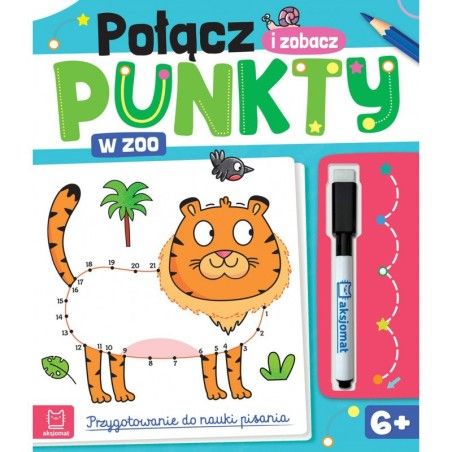 AKSJOMAT Connect points and see! In the zoo. Preparation for learning writing. Warmer