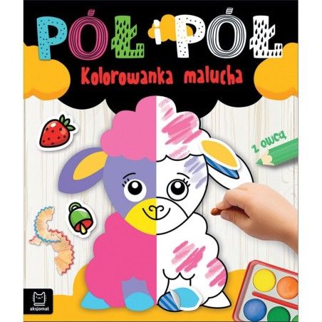 AKSJOMAT Polovinu a půl. Batole omalovánky s ovcí