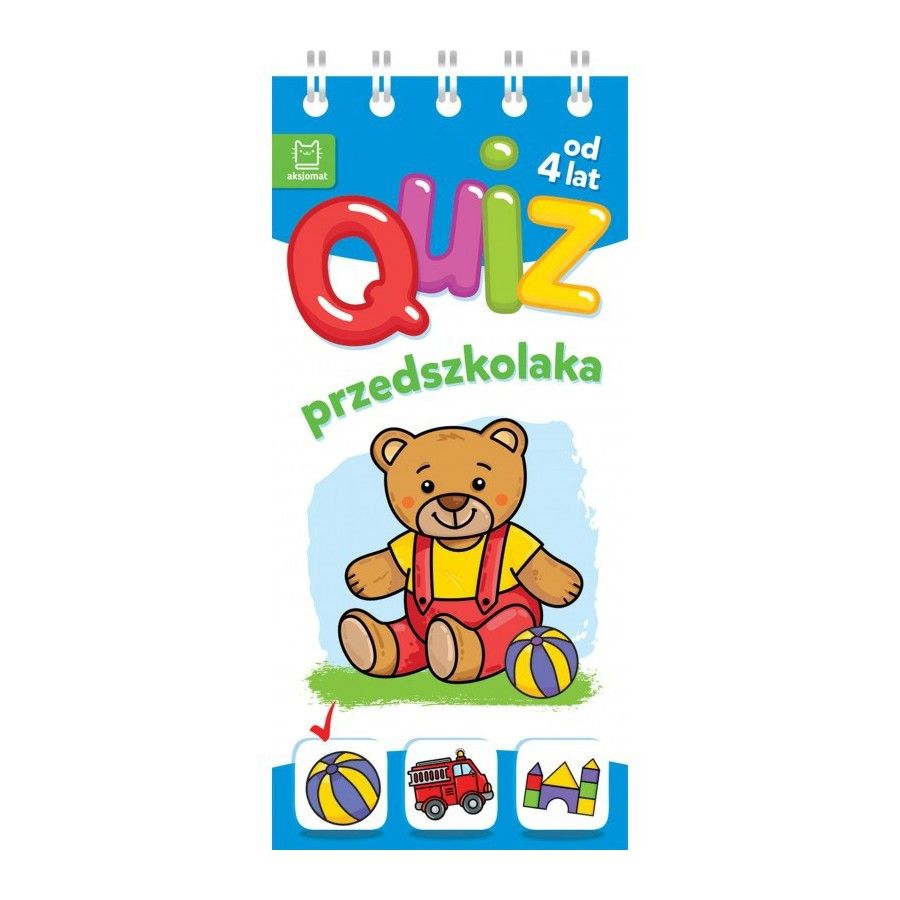AKSJOMAT Quiz óvodaszerű mackó 4 év - 9788382137606