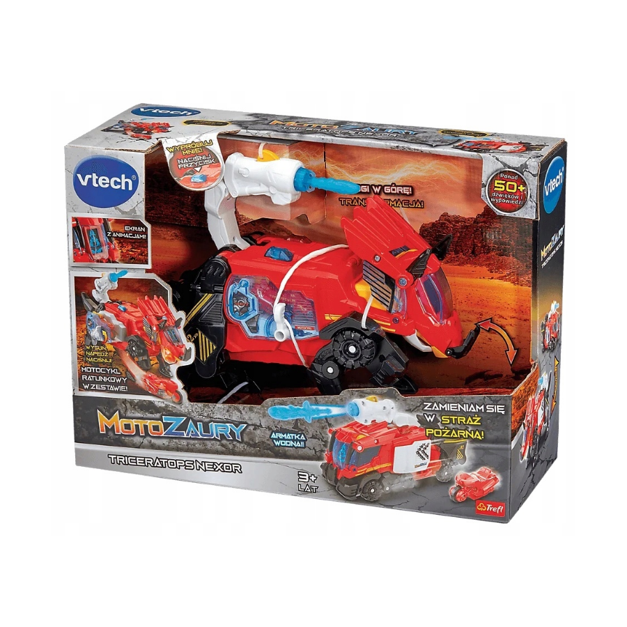 VTech Zabawka interaktywna Motozaury, Triceratops Nexor -