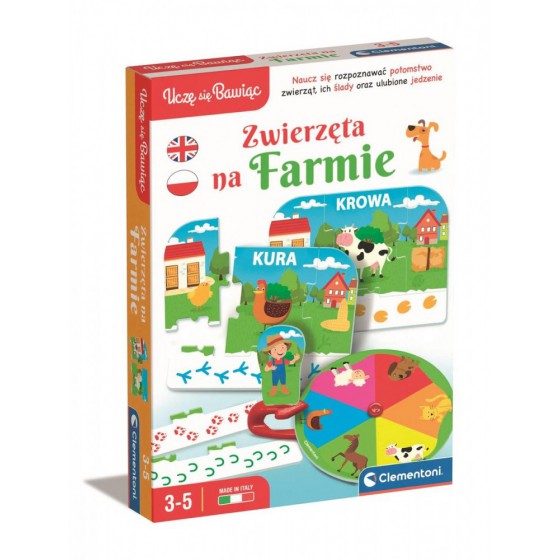 Clementoni Gra Zwierzęta na farmie - 8005125507689