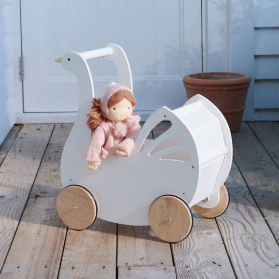 Tender Leaf Toys Wózek dla lalek z akcesoriami Łabędź