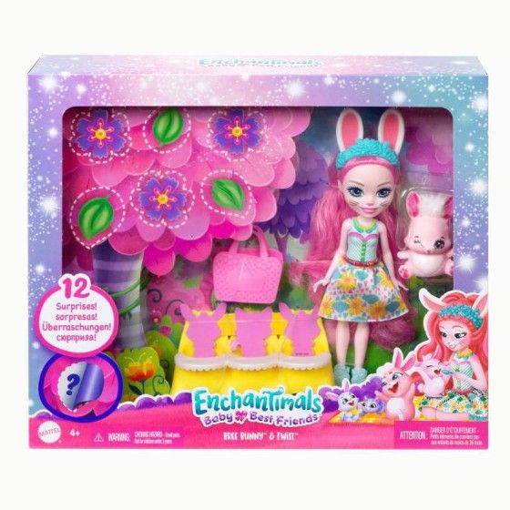 Enchantimals Bébé Meilleurs Amis Bree Bunny.Coffret surprise HLK85