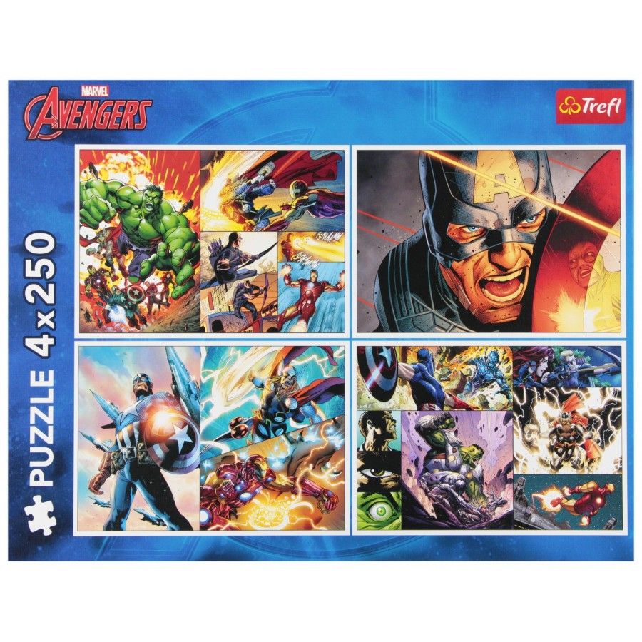 Trefl Marvel 4 x 250 El Puzzle. 