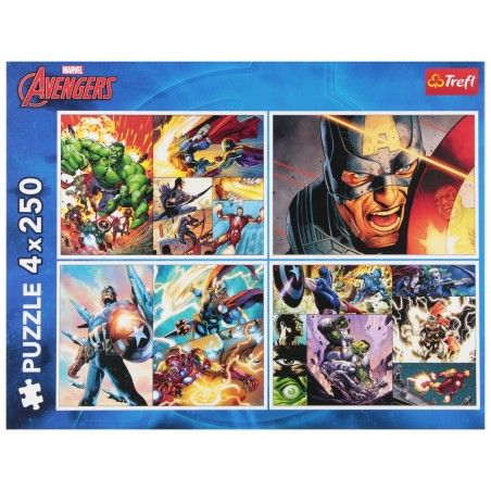 Trefl Marvel 4 x 250 El pussel. Hjältar